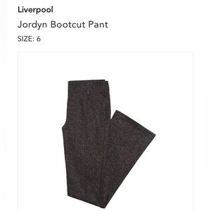 Liverpool Jordyn Bootcut Pant Size 6
